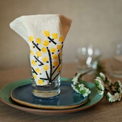 White base: Flower collection Napkin (Set of 4) - Image 5